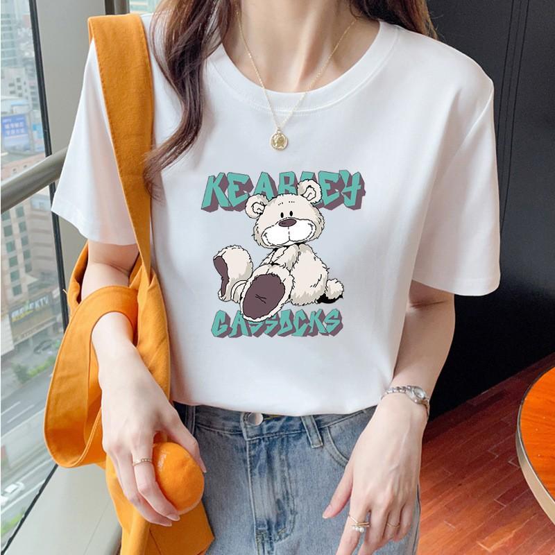 VEZFAA Женские модные повседневные летние весенние блузки и рубашки с круглым вырезом с короткими рукавами