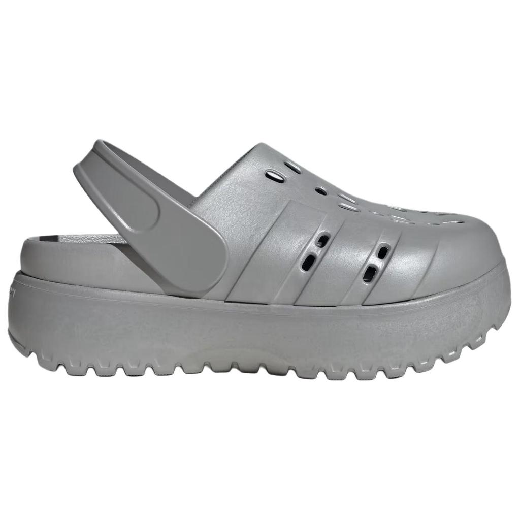 Adidas Adilette Platform Clogs Women's Silver JQ9879