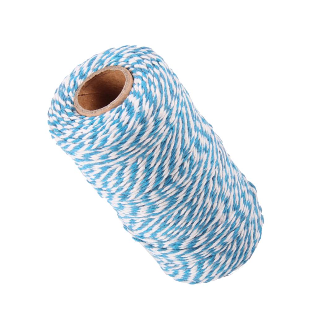 Хлопковая нить для рукоделия, двухцветная джутовая веревка, рождественская лента, прочный шнур для школы и садоводства