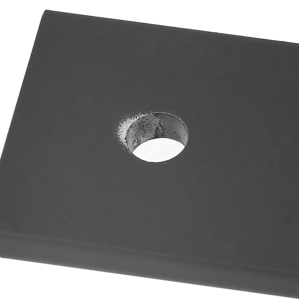2Pcs 2 Hole Joint Board Compression Resistance Rectangle Flat Aluminum Alloy Joining Plate Black