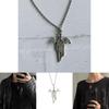 Gothic Vampire Bloodsucker Pendant Chain With Wing Design For Cosplay Costumes