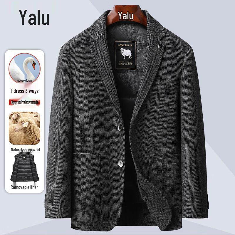 Мужской блейзер Yalu из смеси пуха и шерсти в стиле business casual