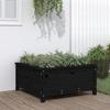 VidaXL Planter Black 82.5x82.5x39 Cm Solid Pine Wood 825300
