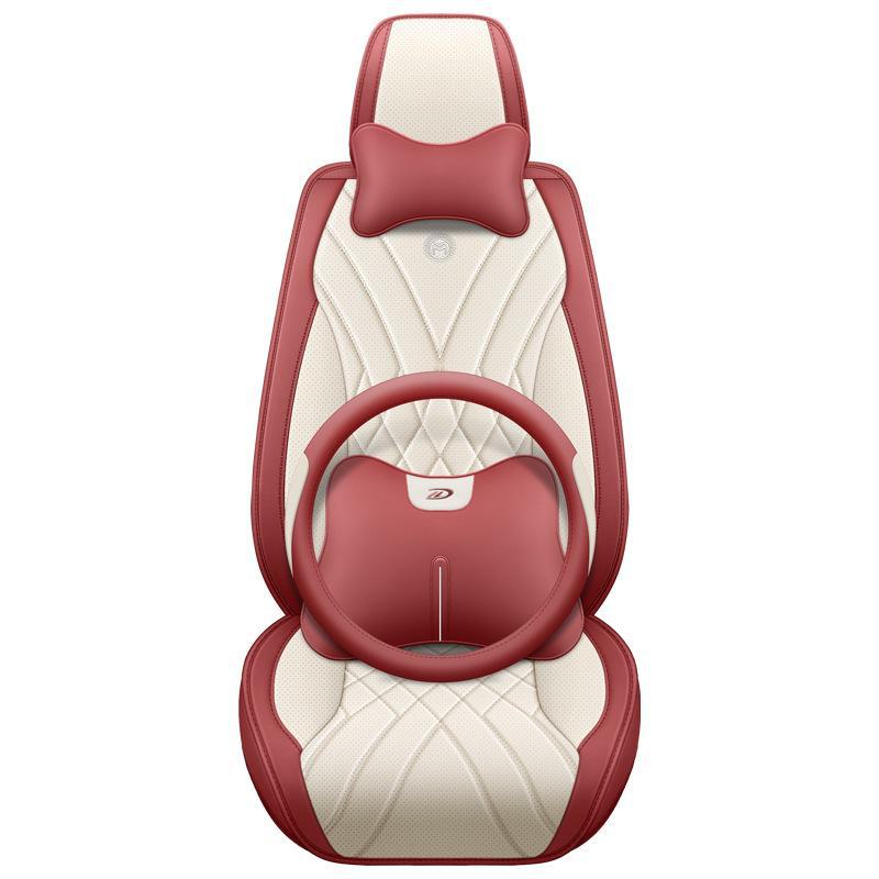 Универсальный кожаный чехол на сиденье автомобиля, всесезонный, дышащий, износостойкий