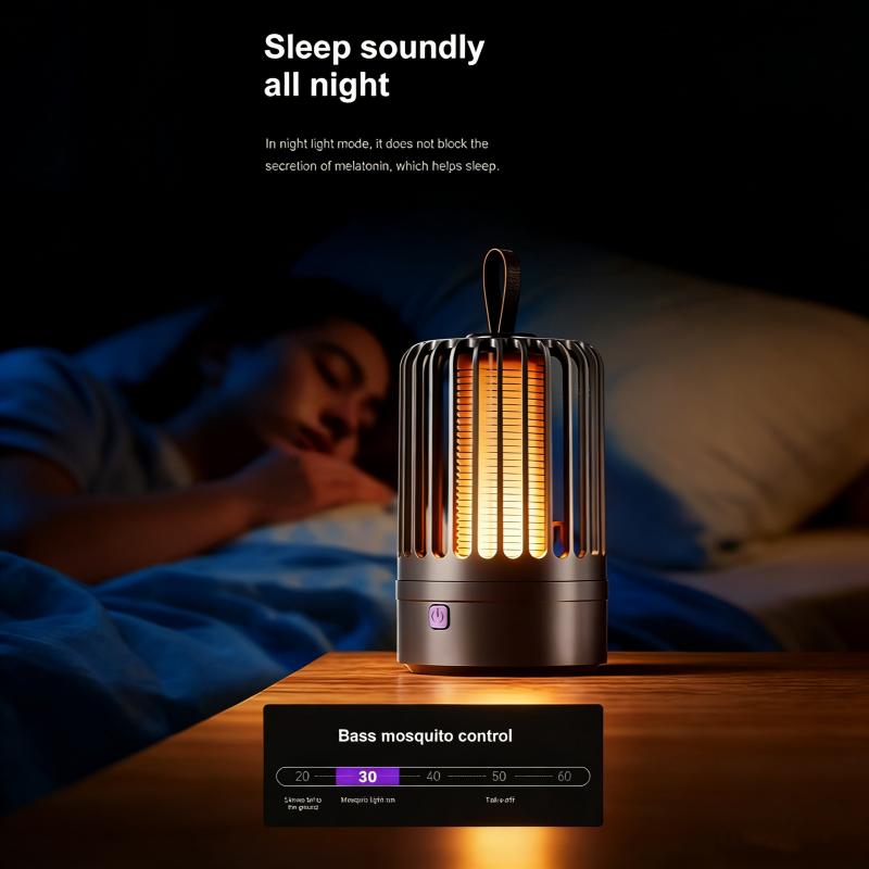 Xiaomi Портативная настенная лампа-убийца комаров Автоматически привлекает комаров Убивает на улице Перезаряжаемый убийца комаров