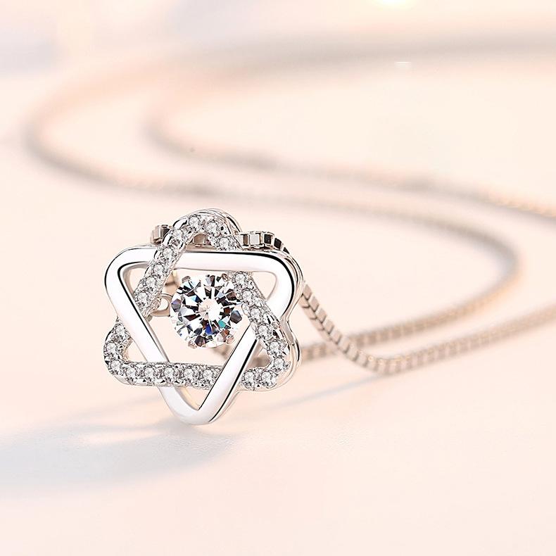 Шестиконечная звезда, гибкое ожерелье, ключичная цепочка, японская и корейская, простая личность, бьющееся сердце, студенческие галстуки, цепочка на шею