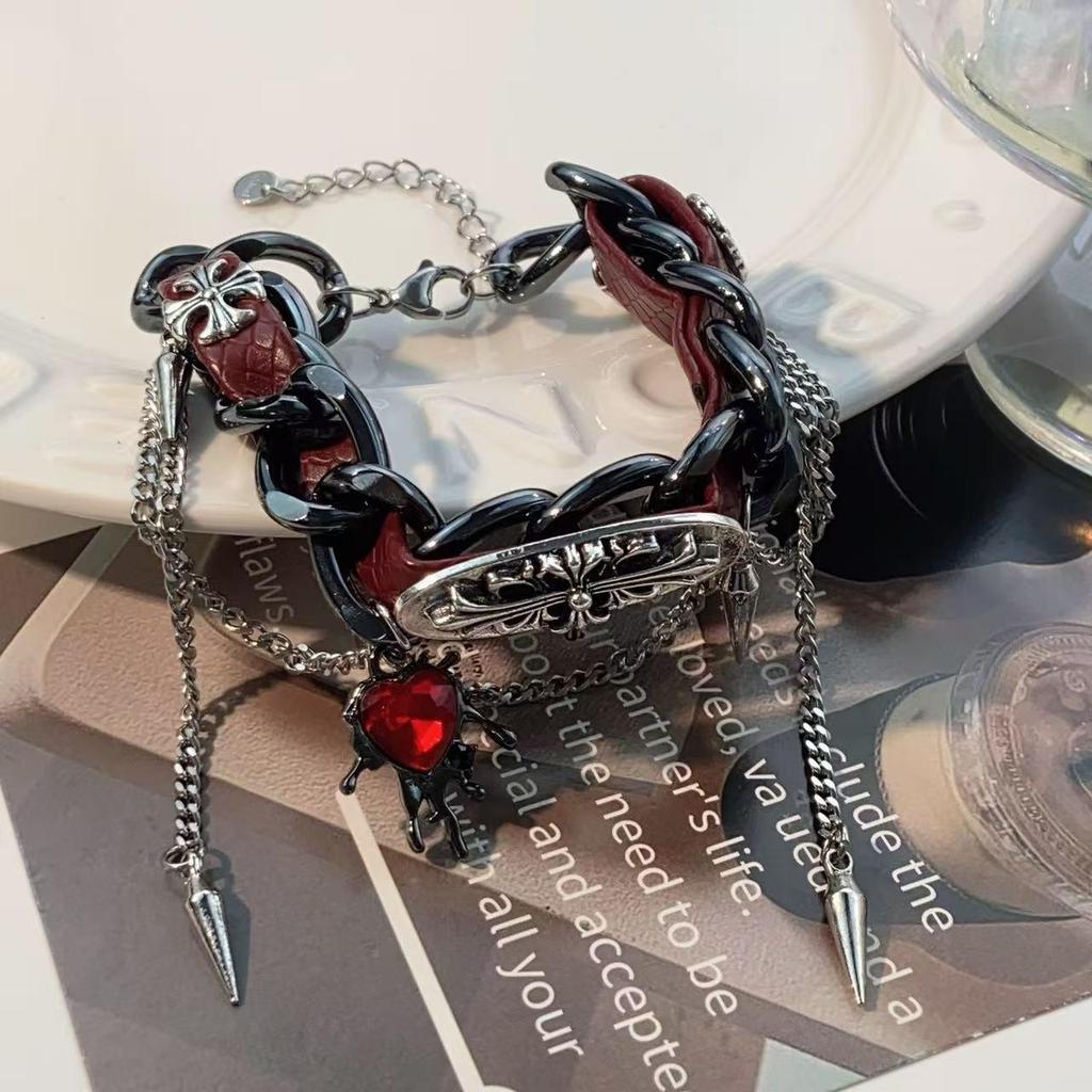 Ожерелье из бисера Y2K со звездой - Титановая сталь, панк-готический стиль для женщин