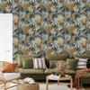 Leaves and geometric shapes wallpaper for living room and bedroom 50x1000
