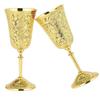 Brass Wine Glasses, Metal Chalice Goblet, Flutes, Wedding Anniversary Gift for Couple Marriage, Diwali, Corporate Clients- Set of 2 Tulip Design