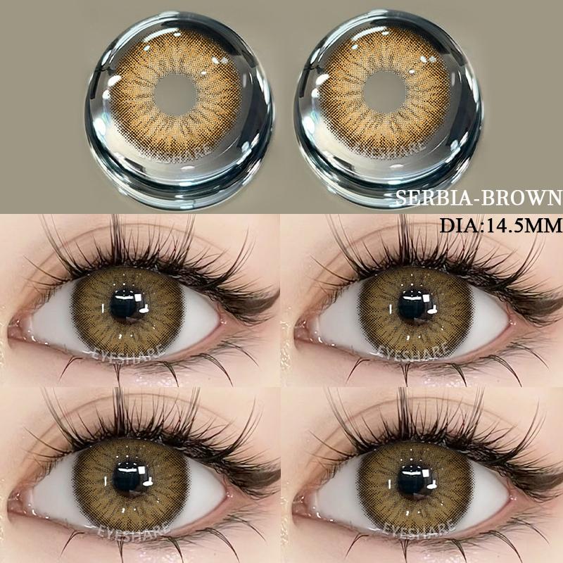 1 пара цветных контактных линз для глаз, косметические высококачественные синие линзы, зеленые контактные линзы, модные косметические контактные линзы для глаз