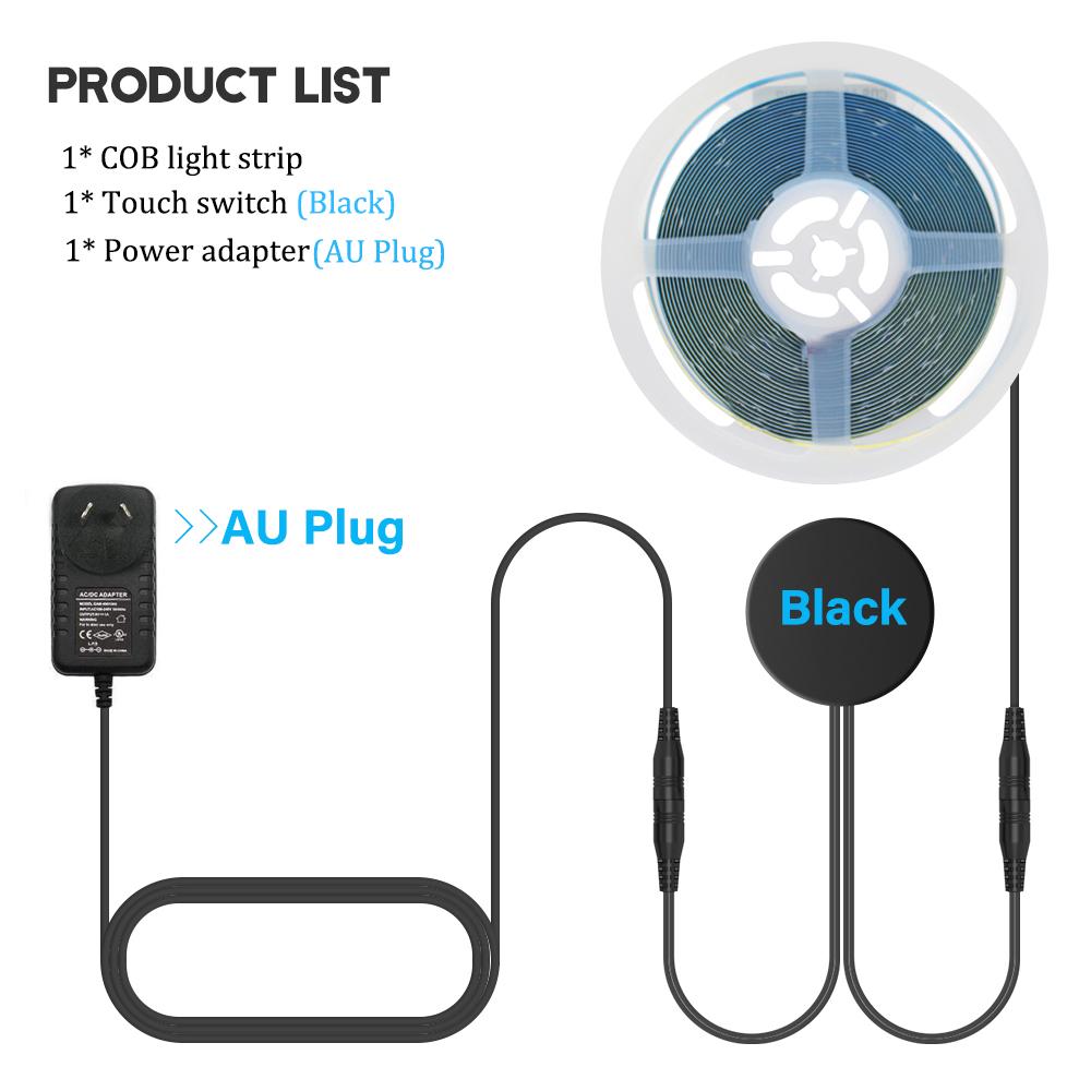 12V 24V COB LED Strip Light With Dimmable Penetrable Wood Mirror Acrylic Wireless Hand Sweep Touch Sensor Switch for Kitchen