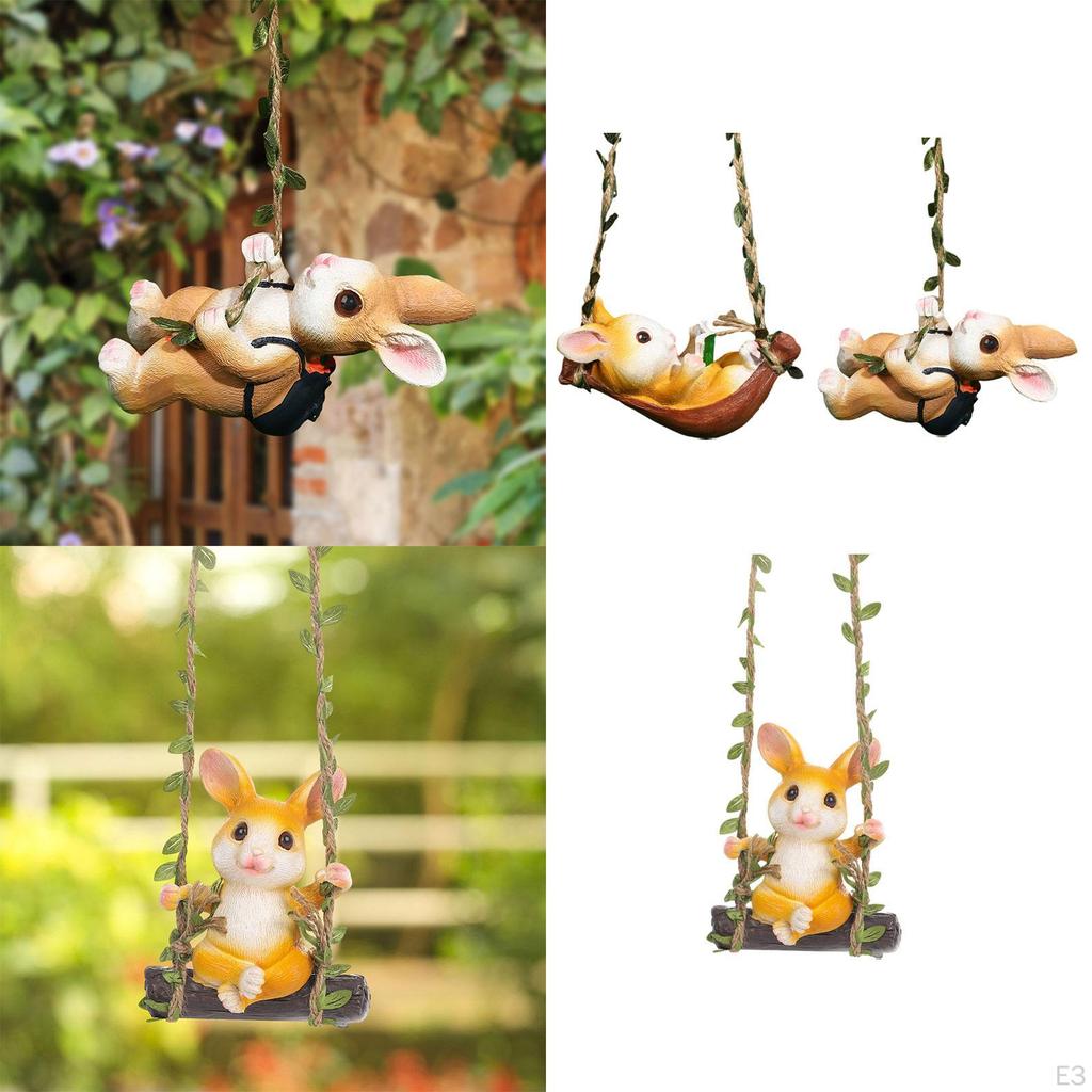 Очаровательная фигурка кролика для домашнего декора - скульптура кролика из смолы