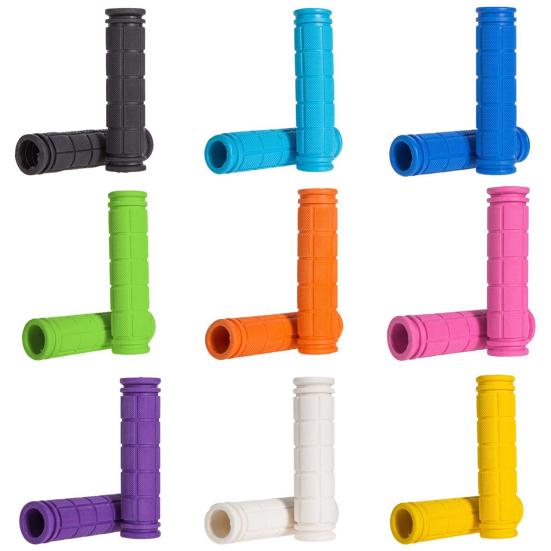 1 пара чехлов на ручки велосипеда, нескользящие, легкие, резиновые, разноцветные, квадратные, чехлы на руль велосипеда, велосипедные детали