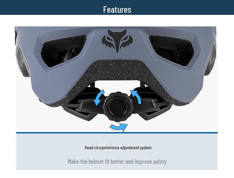 BATFOX Off-Road Mountain Bike Helmet for Men & Women - One-Piece Forest Road Cycling Helmet