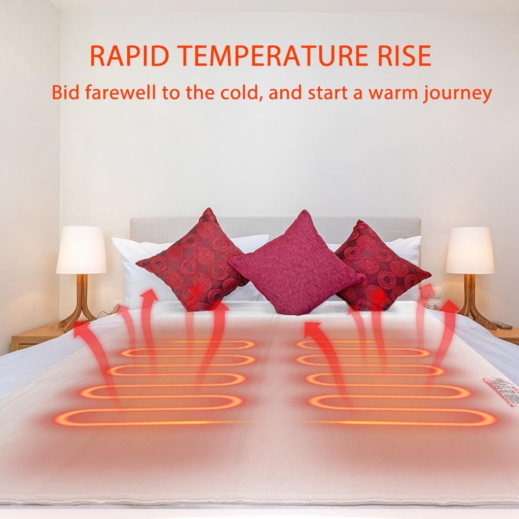 Белое одеяло с электрическим подогревом 220 В, быстрое нагревание, регулируемое одеяло с электрическим подогревом, регулятор температуры