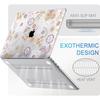 Coque de protection pour MacBook Pro - Multicolore - 14 Pouces - Ultra Slim - Motif Floral - 2024 2023 2021