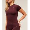 Gymshark Soft Sculpt Short Sleeve Midi Top Rich Maroon B4c3b Nbzq