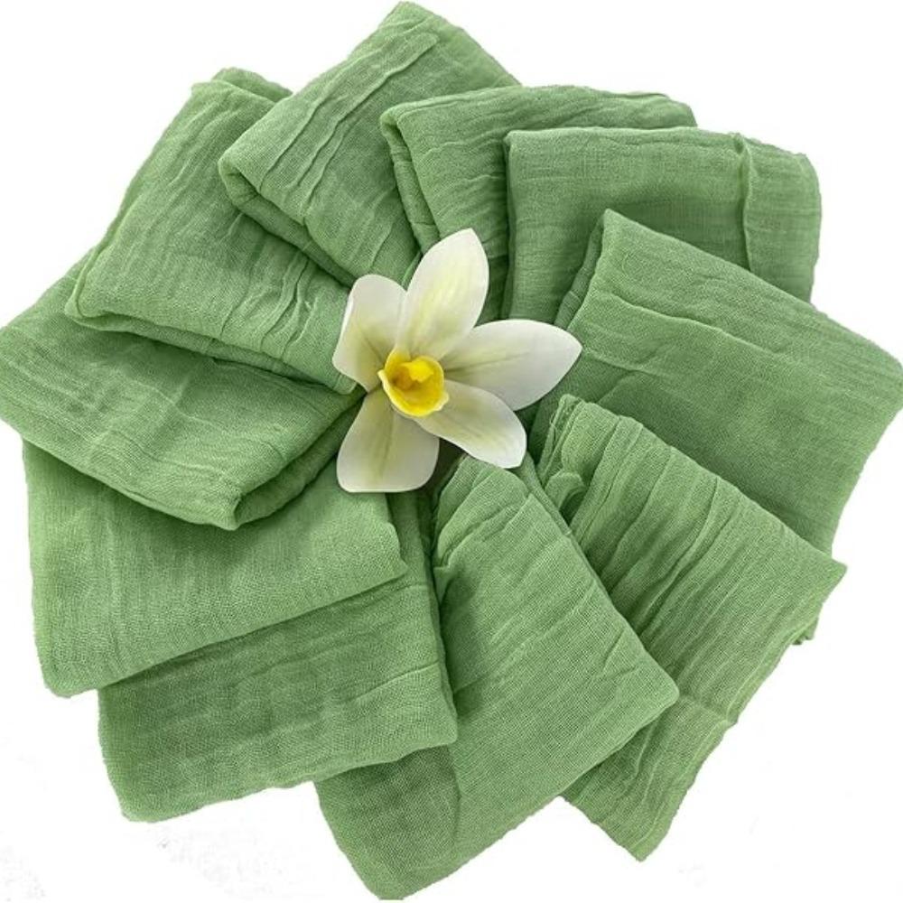 6 шт. марлевых салфеток, салфетки для ужина, мягкие салфетки в стиле бохо, деревенские мятые салфетки из сырной ткани оптом для декора свадебной вечеринки