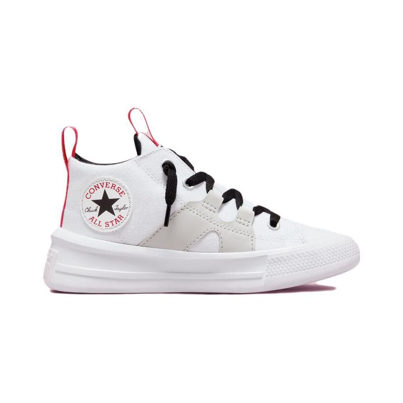 Converse Chuck Taylor All Star Easy-On Mid PS White University Red Детские кроссовки Черные 372837C