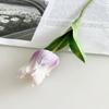 Искусственный Цветок Тюльпана Реалистичный на Ощупь ПУ Искусственный Стебель Тюльпана с Листьями для Свадебной Цветочной Композиции Весенний Домашний Офисный Настольный Декор