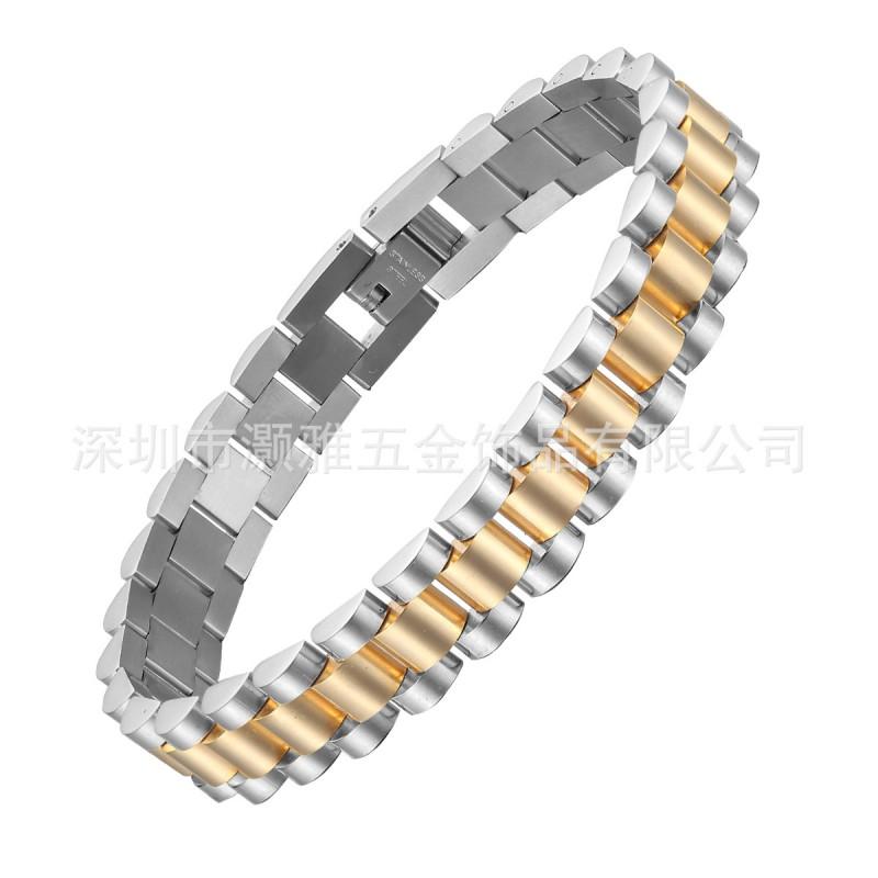 Adjustable Link Chain Bracelet Women Titanium Steel Geometric Design Vacuum Plated Detachable Stainless Jewelry