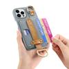 Wrist Strap Ring Stand Phone Case for IPhone 13 12 Mini 16 15 14 11 Pro Max XS XR 7 8 Plus Leather Wallet with Card Holder Cover