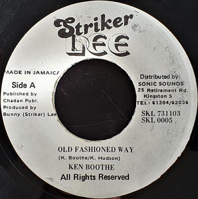 7-дюймовая пластинка KEN BOOTHE - Old Fashioned Way / Redemption Song SKL0005 Striker Lee Jamaica Reggae, Ska & Dub б/у