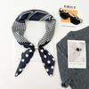 Fashion big pearl leopard print magnetic silk scarf summer simulation silk satin lazy scarf silk scarf long scarf
