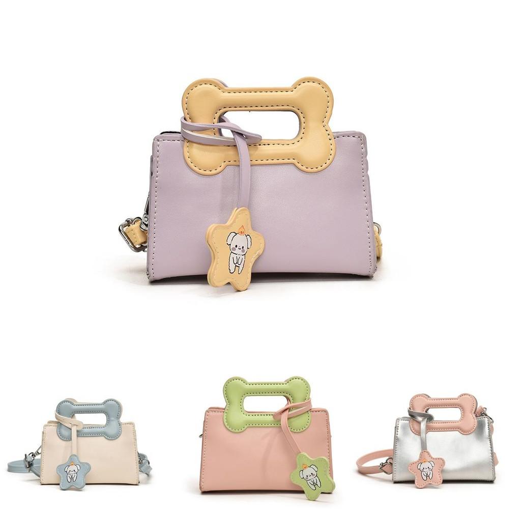 Cute Geometric Pattern Kids Shoulder Bag In Vibrant Color Block For Preschoolers