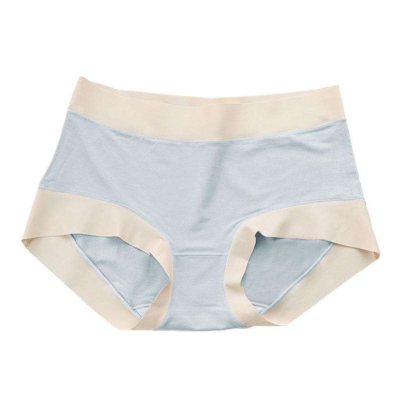 Simple Women's Traceless Underwear Large Women's Traceless Mid Waist Underwear Pure Cotton Summer