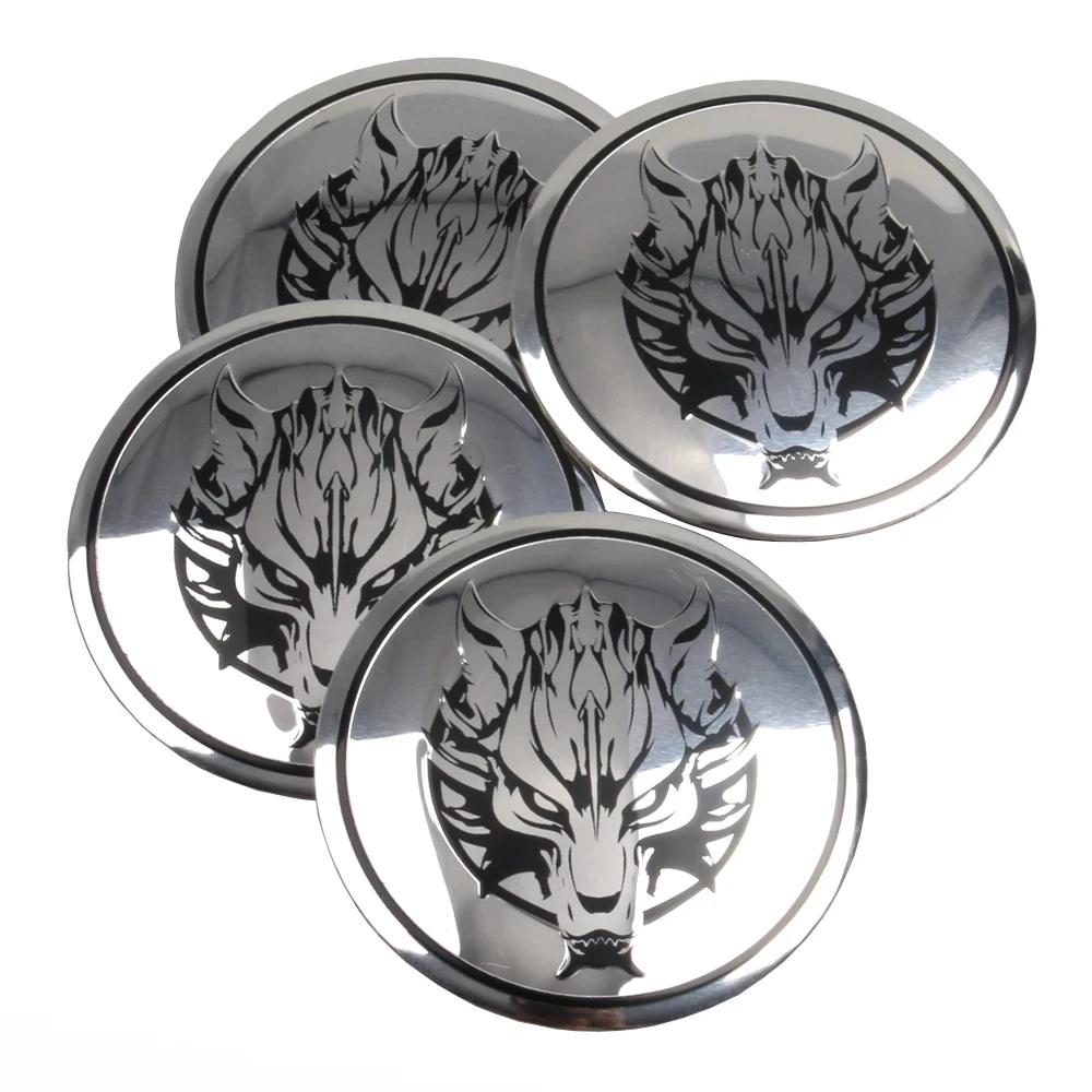 4Pcs 56mm Wolf Dragon Emblem Car Wheel Center Hub CapsStickers for Mercedes Benz BMW Lexus Mazda Tesla Ford Chevrolet KIA