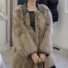 Haining шуба женская новая темпераментная модная шуба зимняя защита окружающей среды имитация лисьего меха молодая средняя и длинная