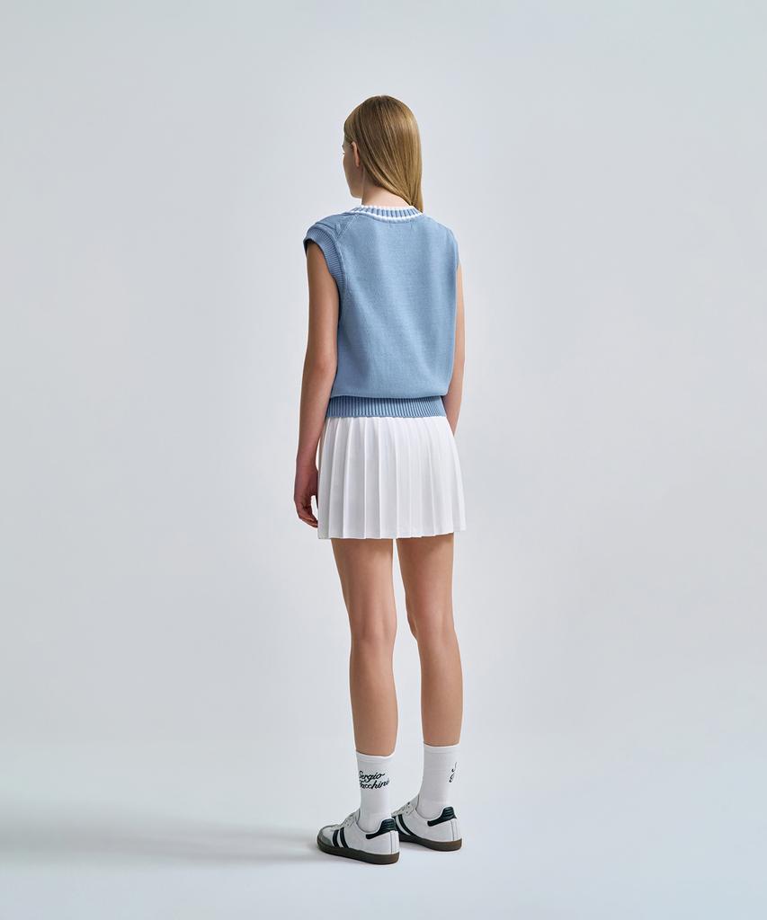 SERGIO TACCHINI W V-Neck Cable Knit Vest