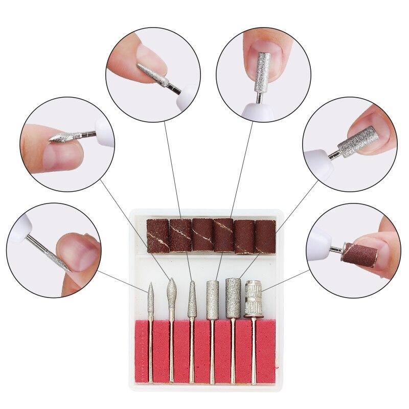 Сверла для ногтей, маникюрная машинка Miller, фрезы для ногтей, резак для удаления геля, 20000 об/мин, пилка для дизайна ногтей, керамические сверла для ногтей, инструменты