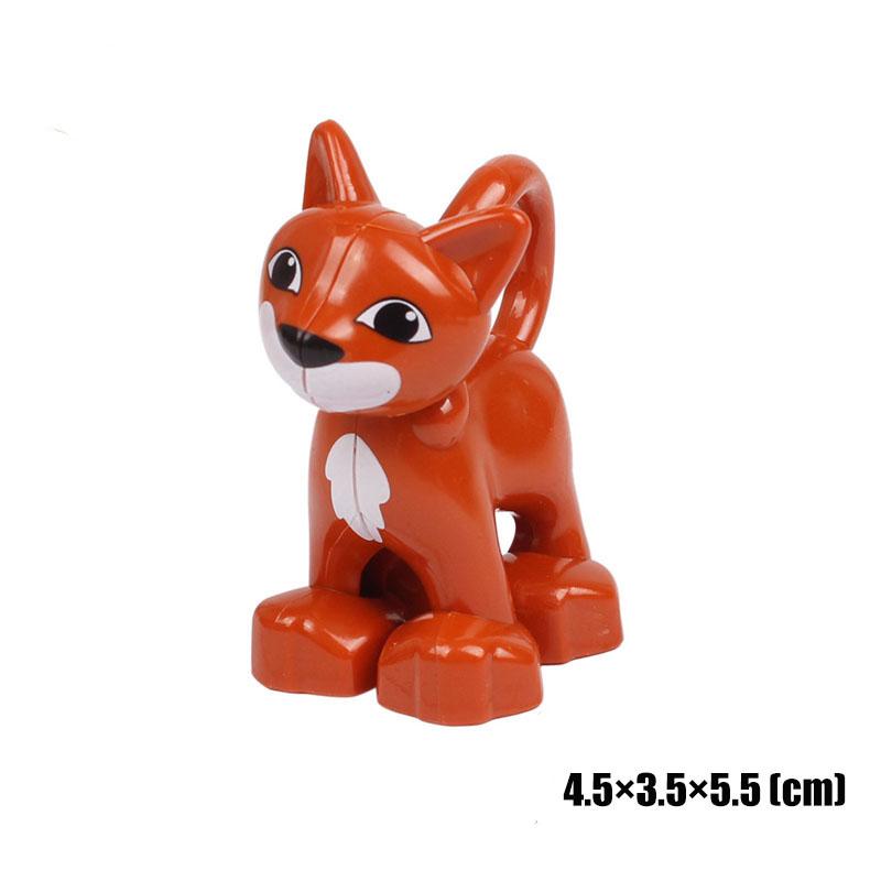 Big Size Building Blocks Animal Accessorie Compatible Duplo Rabbit Fish Bear Chicken Pig Duck Dog Cat Horse Cow Sheep Toys Gifts