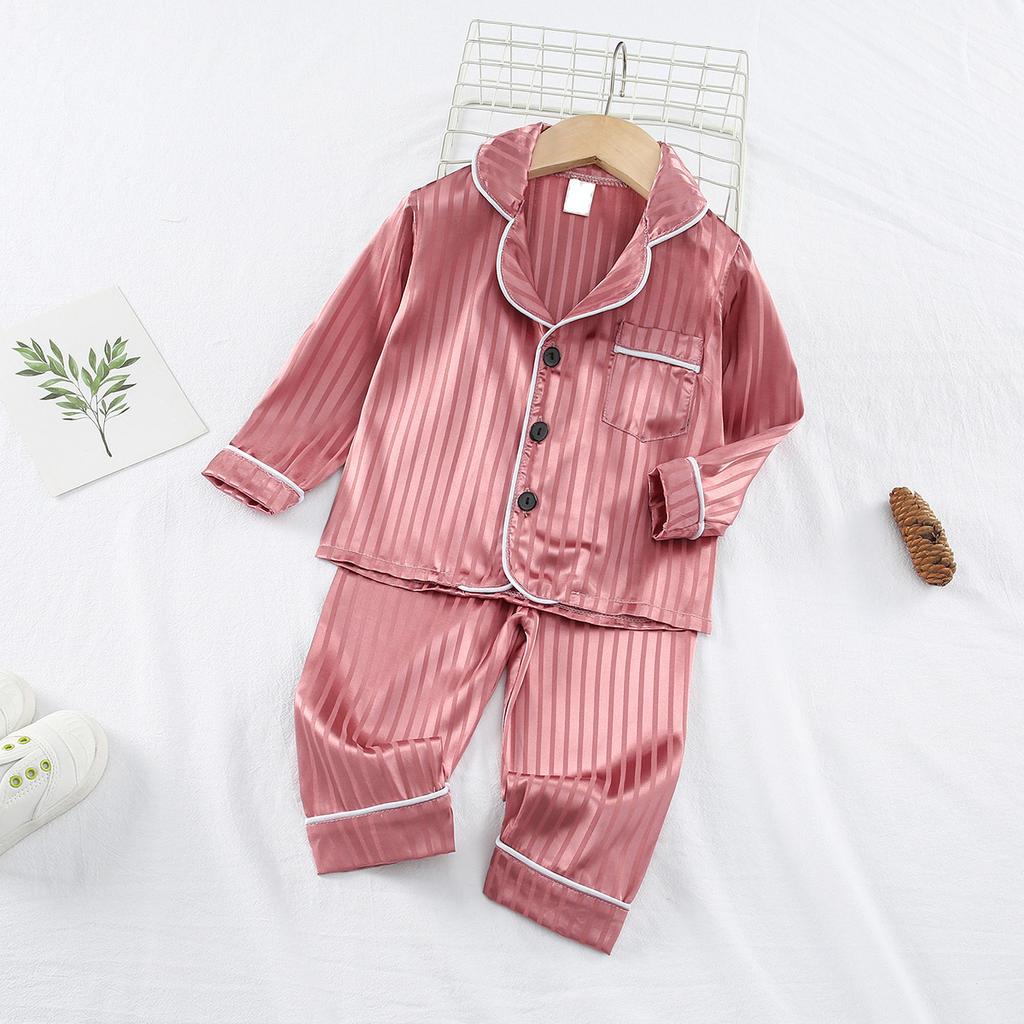 Autumn Baby Girls Clothes Set Children Pajamas Long Sleeved Soild Shirt Pants Two Pcs Sets Kids Sleepwear Toddler Clothing Infant Costume