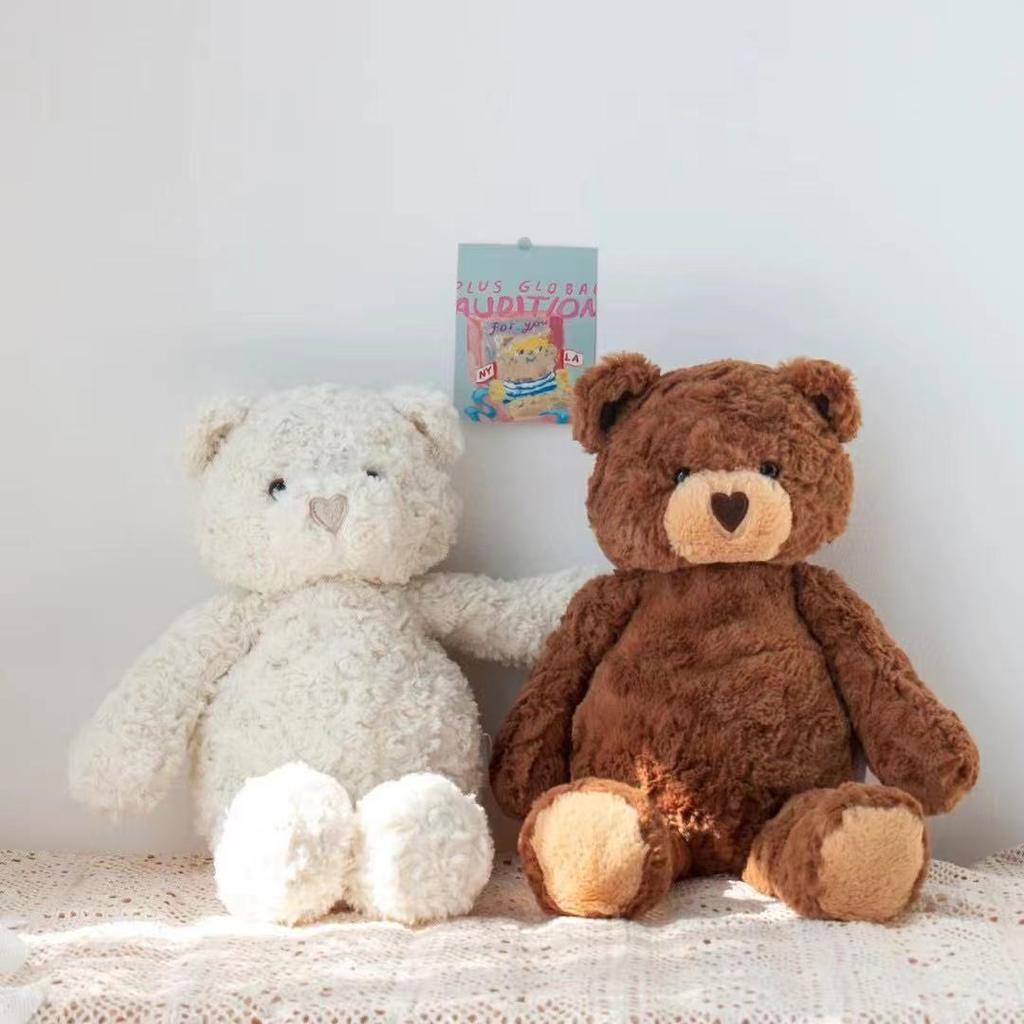 40cm Cuddle Bear Stuffed Animal Plush Toys with Heart Shaped Nose Charming Bears Doll Children Friends Gifts