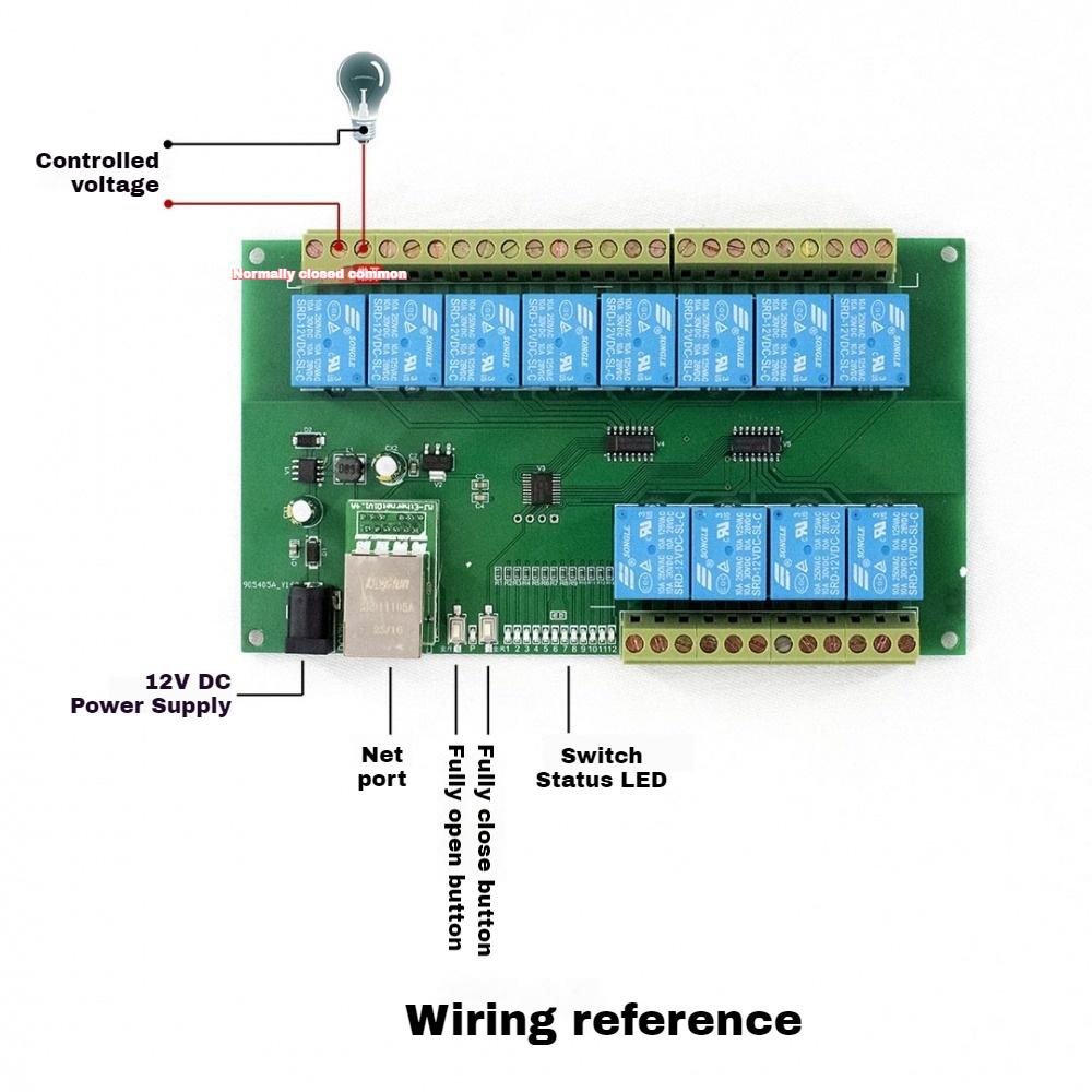 12-канальный релейный модуль RJ45 Ethernet для вторичной разработки, дистанционного управления, поддержка протоколов связи TCP/UDP/MQTT