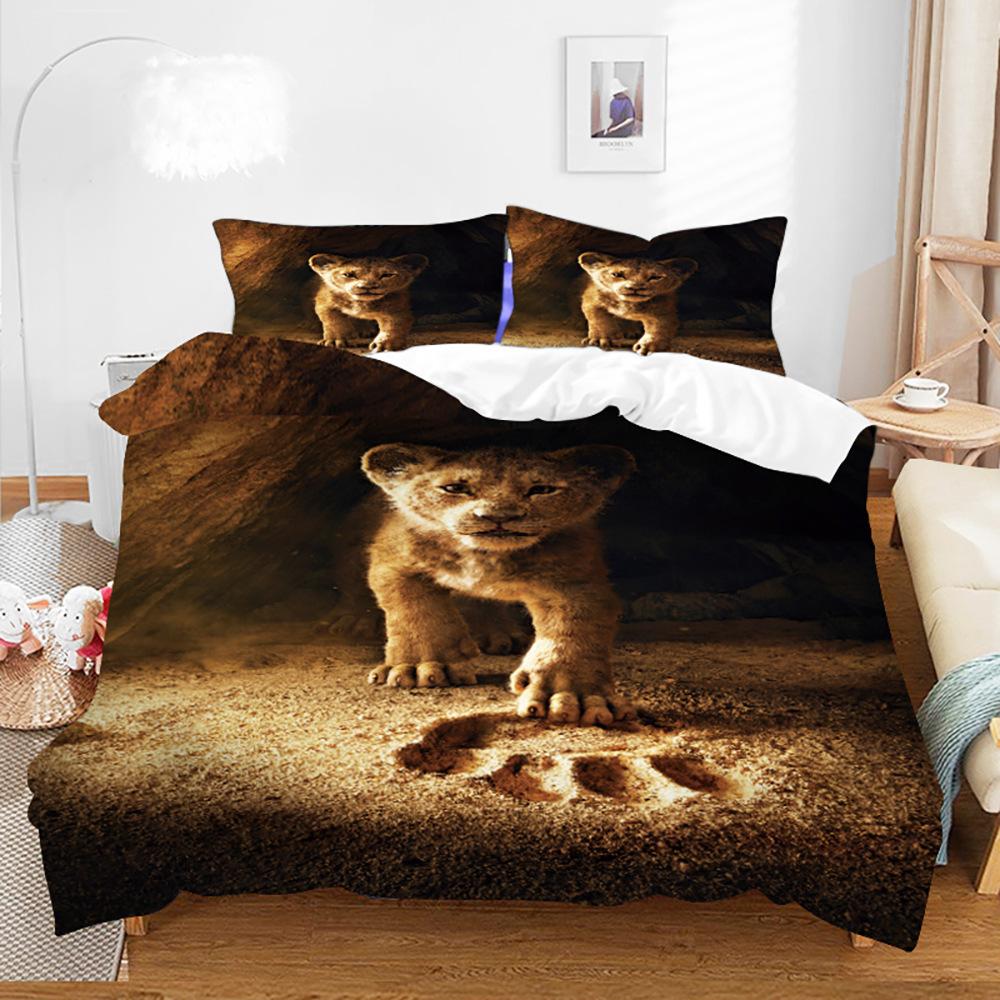 Pet Cats and Dogs Print Bedding Set Duvet Cover, Animals Quilt Cover and Pillowcase Comforter King Queen Size Boys Adult Bedding