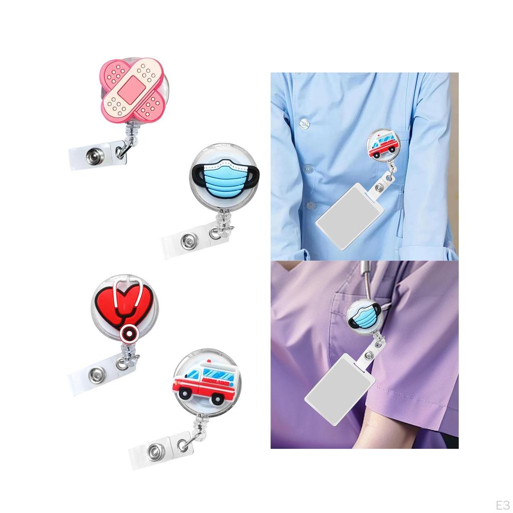 Держатель катушки для бейджа, ID, милая бирка-ключ-карта для медсестры для ухода за больными