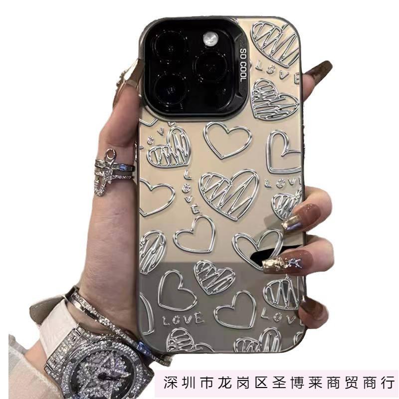 Английская любовь подходит для чехла на мобильный телефон Apple 15, iPhone 14 Pro, 13, персонализированный, полностью закрывающий, xsmax, цвет серебристый, 16 новых моделей