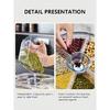 6 Grid Rotating Rice Dispenser, 360° Grain Storage Container with One-Click Output, Large Capacity Airtight Food Organizer for Rice, Grains, Pet