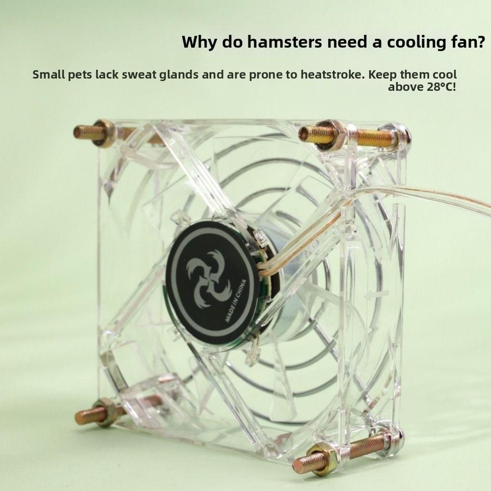 Low Noise Pet Cage Cooling Fan Lightweight Mini Cooling Fan Hamster Cooling Fan Summer Season