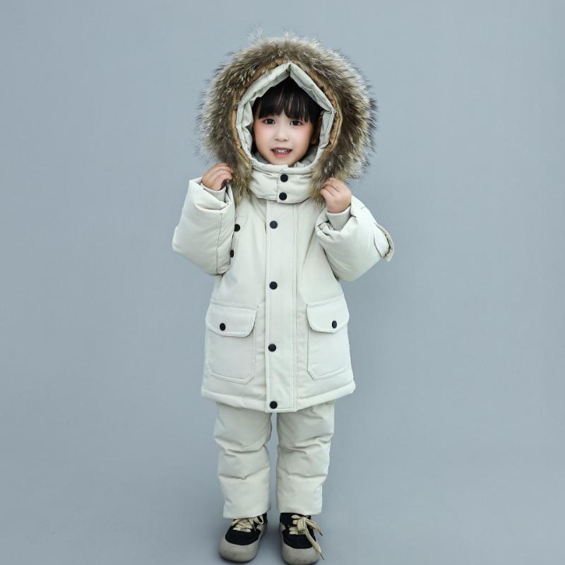 Winter Baby Down Jackets for Boys, Small and Medium-sized Children, Two-piece Suits for Girls, Overalls and Jumpsuits