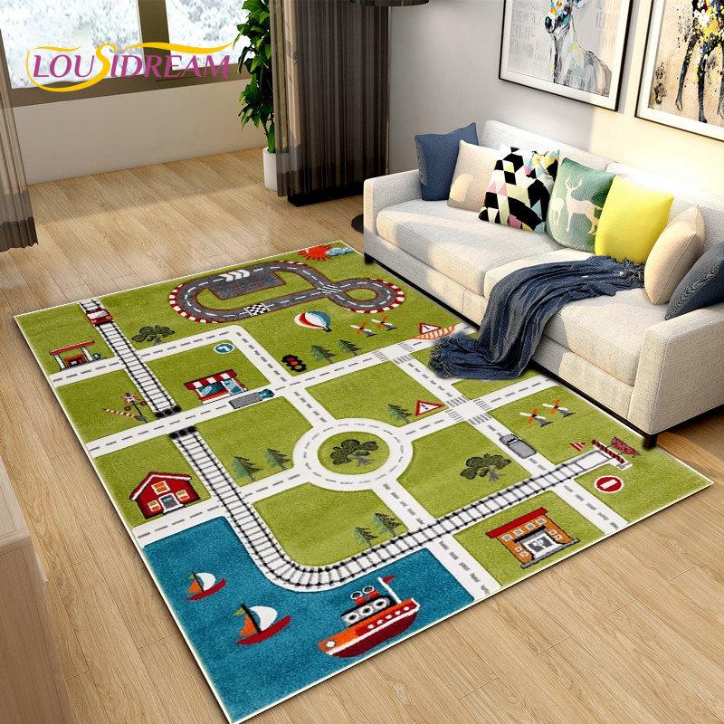 Детский детский игровой коврик, коврик для игровой комнаты, большой ковер для гостиной, спальни, ванной комнаты, нескользящий напольный коврик
