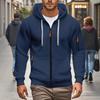 2025 Autumn and Winter New Solid Color Hooded Sweatshirt Zipper Cardigan Casual Jacket