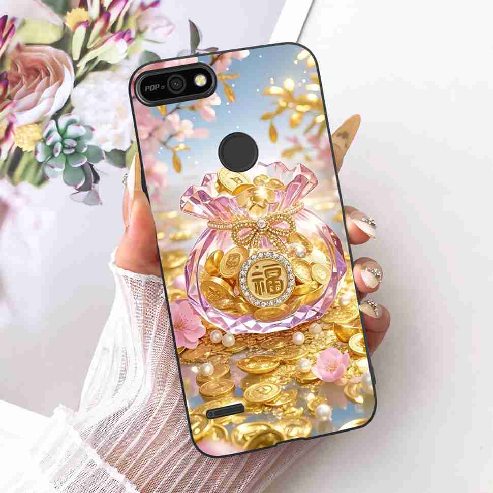 For Tecno Pop 2 F B1c Case Cartoon Lion Butterfly Silicone TPU Black Cover For Tecno Pop 2F POP 2F 5.45" Phone Cases Coque