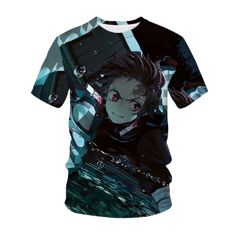 Футболка для мужчин и женщин, аниме, 3D принт, уличная одежда, Demon Slayer Kimetsu No Yaiba, Harajuku, модная футболка, футболка унисекс, топы, одежда