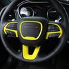 4x Yellow Steering Wheel Decor Cover for Dodge Challenger/Charger/Durango 2015+