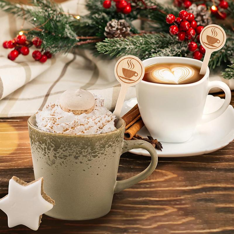 20/100Pcs Coffee Stirrers, 5.9-Inch Wooden Stir Sticks With Round Ends, Disposable Stirring Sticks For Cocktails Milk Tea